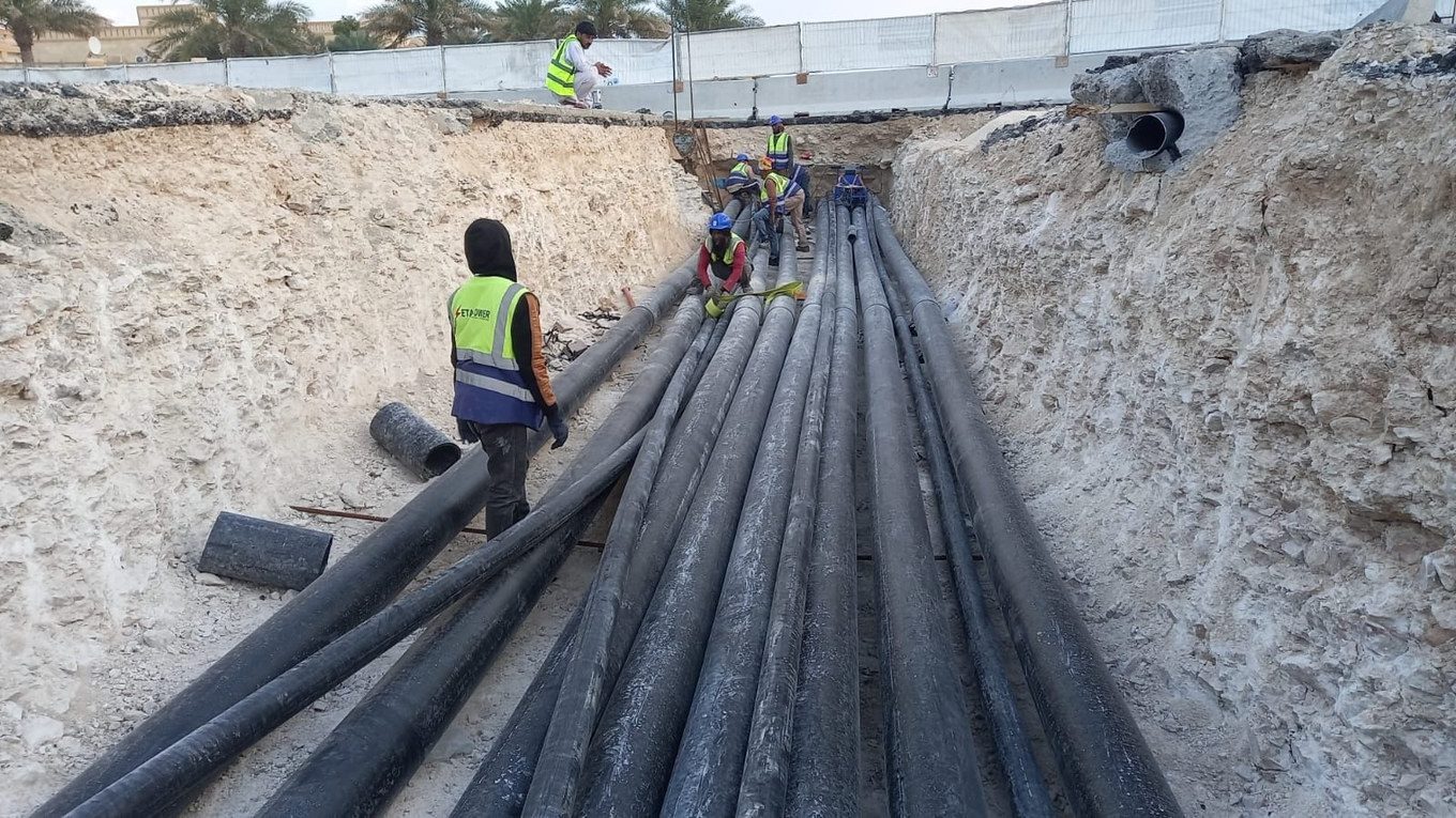 Excavation and extension works at Al Kharaitiyat, Qatar