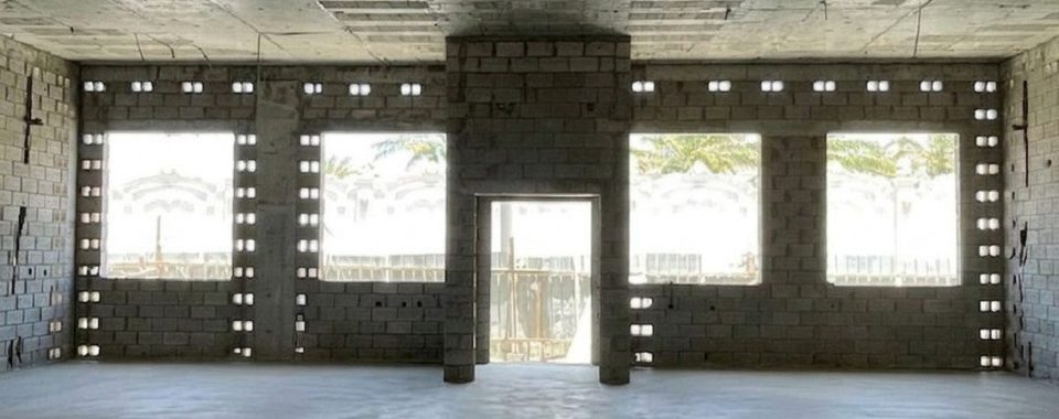 First-fix stage structural shell ready for MEP installation, Qatar