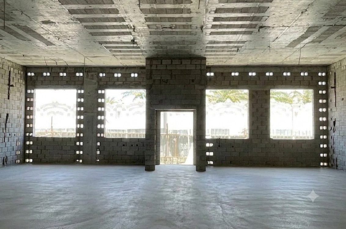 First-fix stage structural shell ready for MEP installation, Qatar